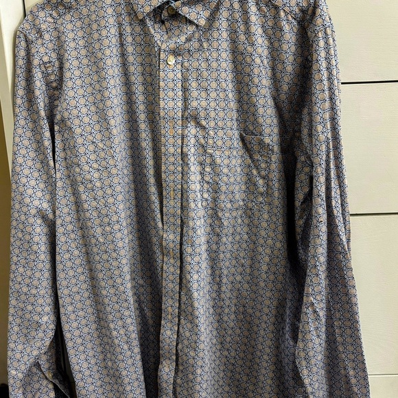 Johnston & Murphy Other - Johnston & Murphy Geometric Blue and Tan Shirt